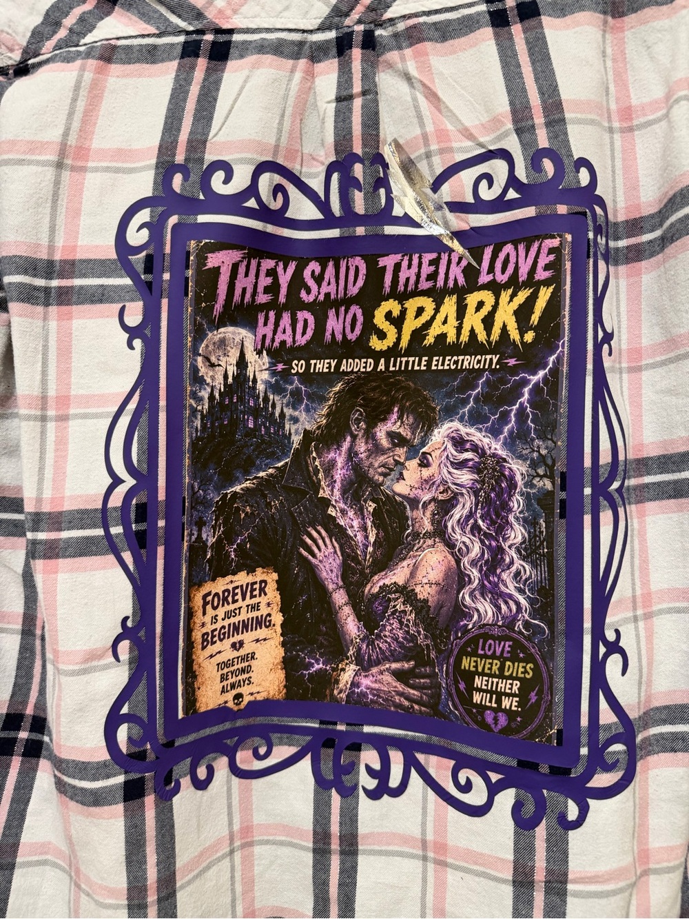 Purple Gothic Romance Plaid Shirt